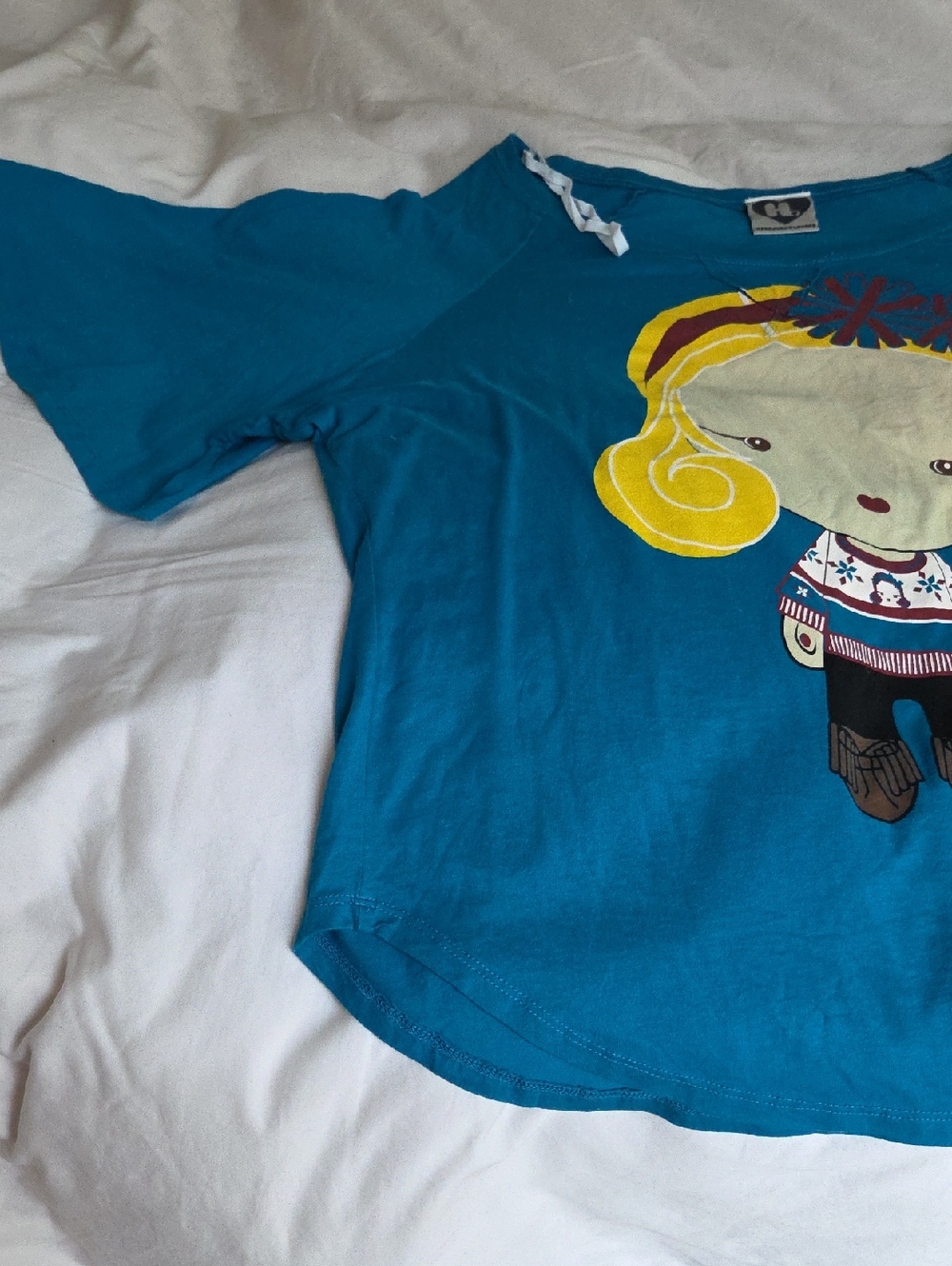 Harajuku Lovers, By Gwen Stefani Vitnage T . Teal Women Medium. Super Cute - Picture 4 of 8